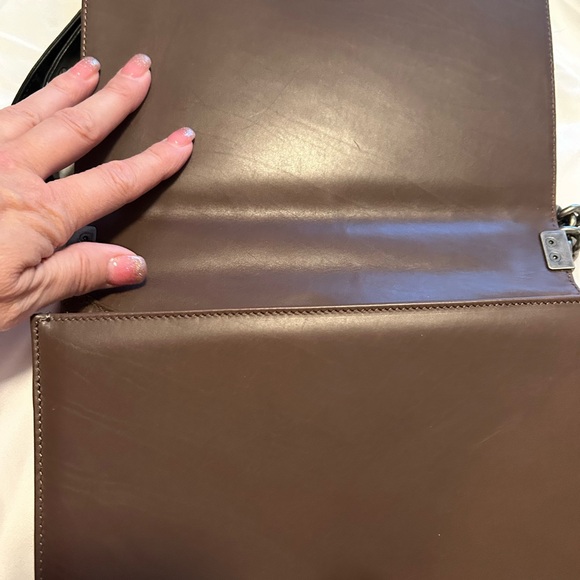 Luxury Two-Tone Leather Shoulder Bag aged hardware - Picture 5 of 11